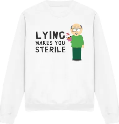 Produktbild von South Park - "Lying Makes You Sterile" Sweatshirt für Herren/Damen Uni TV13288 (XL) (Weiß)