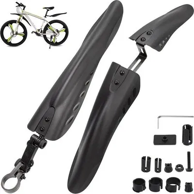 Produktbild von Unyqoos® Schutzblech-Set für Mountainbike 24–29 Zoll (MTB), flexibler PVC Spritzschutz (Mudguard) für Vorder- & Hinterrad, leicht, robust, schnell montierbar