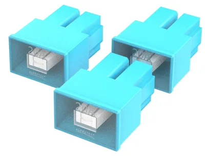 Productafbeelding van AUPROTEC PAL AS blokkeersysteem, female connector, Japanse standaard, 20A - 60A, keuze: 20A, turkois, 3 stuks