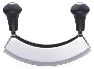 Produktbild von Karl Weis Doppelwiegemesser 17 cm, Edelstahl, Kunststoff, 17,3 x 3,5 x 12,5 cm,179 g