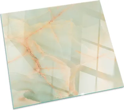 Produktbild von Abstraktes Marmormuster – Glasbodenplatte für – Kaminofen – Kaminplatte Glas – Schutzglas – Funkenschutzplatte –Glasbodenplatte Feuerfeste – Hitzeschutzplatte – Bodenschutz aus Glas – 60x60 cm