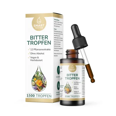 Produktbild von Bittertropfen - ohne Alkohol - 12 Kräuter hochdosiert - 1500 Tropfen - 50 ml