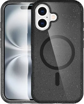 Produktbild von imoshion Sparkle Back Cover mit MagSafe iPhone 16 - Glitter Schwarz