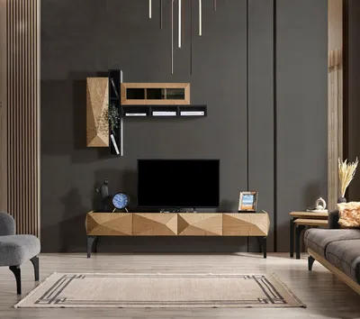 Produktbild von Modernes Beiges TV-Lowboard Designer Wohnzimmer TV-Unterschrank