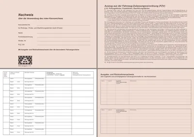 Zdjęcie produktu dla RNK Verlag 3117 Proof booklet dla czerwonych tablic rejestracyjnych 16 stron A5 landscape(P)