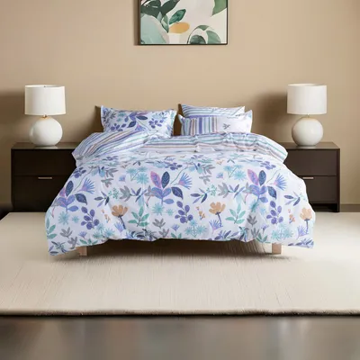 Produktbild von L'Essentiel Linge de Maison, Hope - Lilac, Ranforce Einzelbettbezug-Set (FR), Lila, 100 % BAUMWOLLE RANFORCE, 140 x 200 cm