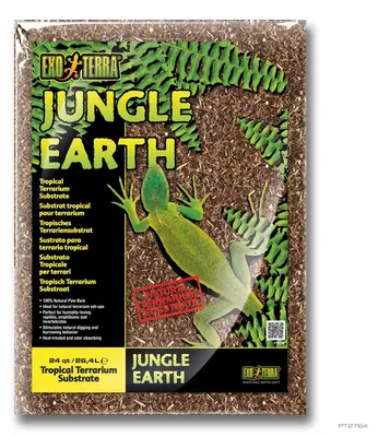 Productafbeelding van Exo Terra Jungle Earth tropisch terrariumsubstraat 8,8L en 26,4L – natuurlijke dennenschors voor vochtminnende reptielen 26,4 liter