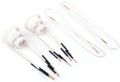 Produktbild von Induktionsheizspulen Set 8-teilig - Heizspulen für Mini Induktionserhitzer - 3 Größen - Bis 750°C - Mit Ersatzleitungen - Weiß