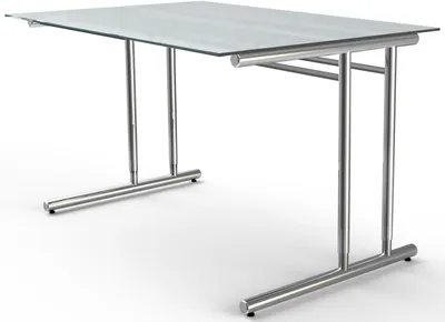 Produktbild von kerkmann Schreibtisch ARTLINE (B)1.200 mm mit Glasplatte Speditionsversand