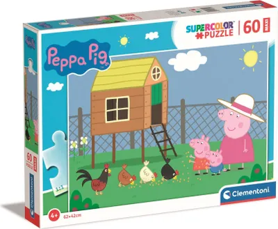 Zdjęcie produktu dla Clementoni Peppa Pig Supercolor 60 Maxi, 60 szt., Kreskówki, 4 lat(a)
