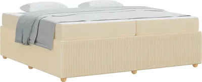 Obrázok produktu pre Rám postele s matracmi Krémová 200 x 200 cm látka