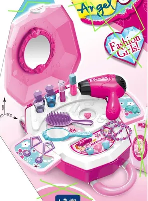 Produktbild von Beauty Case Trolley Haartrockner Kinder Mädchen Schminke Kosmetik Koffer Box