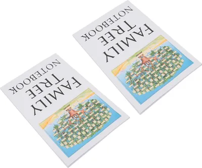 Image de 2pcs Family Tree Notebook for Further Family Research Record Book Student Lined Notebook Office Stationery (carnet de notes ligné pour étudiants)