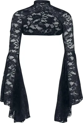 Produktbild von Gothicana by EMP Damen schwarzer Bolero mit Spitzendetails XL