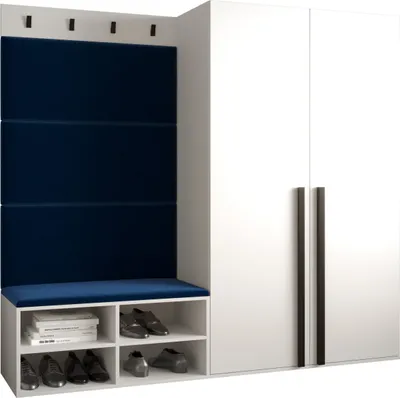 Produktbild von Garderobe MIRO Set 5 mit gepolsterten Paneelen Industrial Design