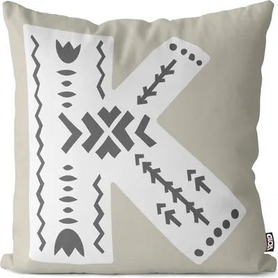 Produktbild von VOID K Dekorative Buchstaben Kissenbezug Kissenhülle Sofakissen Kissen Deko Outdoor-Kissen Dekokissen