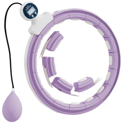 Zdjęcie produktu dla Inteligentny hula-hoop z obciążeniem i podpórką dla dorosłych | Kolor: fioletowy