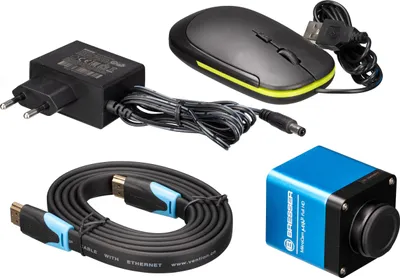 Produktbild von Bresser MikroCam MINI Full HD HDMI Mikroskopkamera mit C-Mount, HDMI-Ausgang, SD-Kartenslot