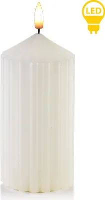 Produktbild von LED-Kerze Kunststoff Idalia Idalia 7x7xH19 cm Weiß 1 Stück