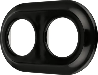 Image de Cadre rétro en porcelaine double I PR1 noir