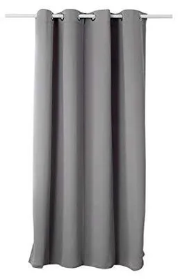Verdunkelungsvorhang Polyester 117x138 cm Dunkelgrau mit Ösen