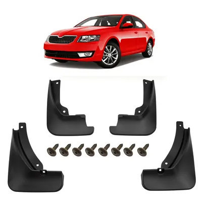 Produktbild von Schmutzfänger 4er-Set mit Befestigungssatz passend für SKODA OCTAVIA III 5E 2012-2017 LIMOUSINE VORLIFT