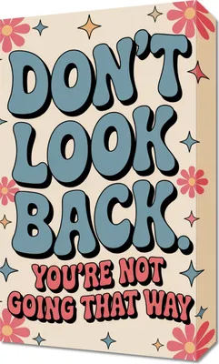 Produktbild von Bild 30x50cm Motivationsaffirmation Retro Vintage für das Wohnzimmer Don't Look