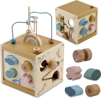 Immagine prodotto di Cubo sensoriale in legno giocattolo NK-861 Nukido