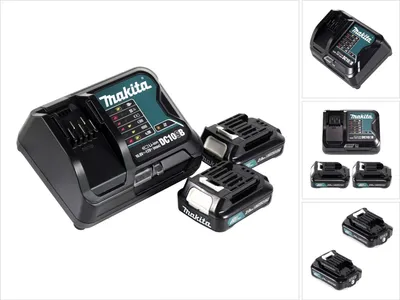 Produktbild von Makita Power Source Kit 12V mit 2x BL1021B Akku 2,0Ah + DC10SB Ladegerät