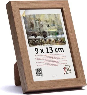 Image de Cadre photo en bois marron - 1 pièce - 9 x 13 cm - Bois