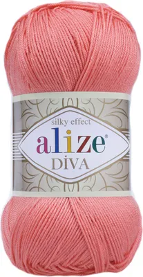 Strickgarn ALIZE DIVA Sommerwolle Häkelgarn Wolle Sommer Stricken Häkeln 619 koralle