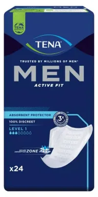 Zdjęcie produktu dla Tena Men Active Fit Level 1 wkładki na nietrzymanie moczu 6X24 szt