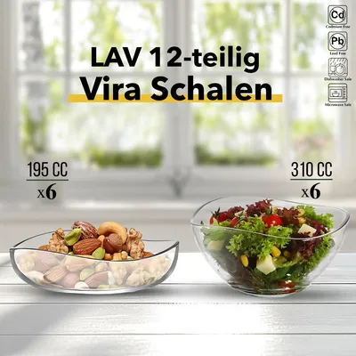 Produktbild von LAV 12-teiling Schalen Set - 6x 195 ml + 6x 310 ml