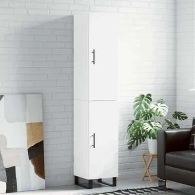 Image de vidaXL Highboard blanc 34,5x34x180 cm Bois composite