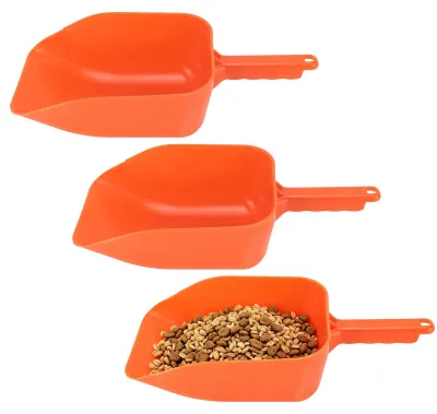 3er-Set Kunststoff Futterschaufel, 23 cm, für Tierfutter