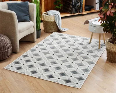 Produktbild von In- und Outdoor-Teppich "Gridstone Grey" 120x170cm für Innen und Außen