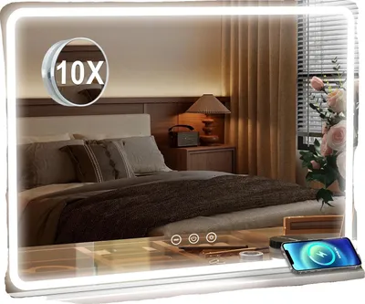 Immagine prodotto di Specchio cosmetico, illuminazione LED dimmerabile, comando touch intelligente, BIANCO