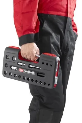 Image de Coffret de serrage DTBOX 1/2'' 21pcs FACOM - SL.DBOX112PB - 2 rallonges - Ouvertures de 8 a 32 mm - 17 douilles 12 pans