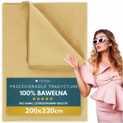 Produktbild von Estadi Traditionelles Bettlaken ohne Gummizug 200x220 cm Baumwolle
