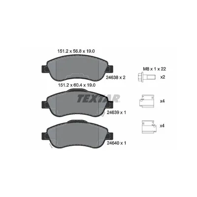 Produktbild von Textar Bremsbeläge vorne für Honda CR-V III IV 1,6 - 2,4