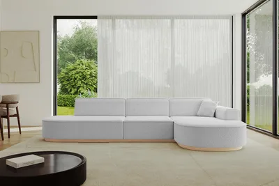 Produktbild von ALTDECOR Ecksofa in L-Form  MARI-L2-v1 - 328x171x83 cm Hellgrau -  Corner Sofa Bett Eckcouch Couch Wohnlandschaft Cauchsofa