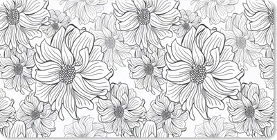 Produktbild von MuchoWow® Schreibtischunterlage Blumen - Schwarz - Weiß - Design 80x40 cm - XXL Mauspad - Gaming Mauspad