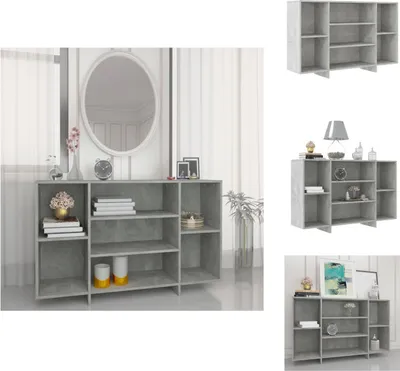 Immagine prodotto di vidaXL Credenza grigio cemento 120x30x75 cm materiale a base di legno - Credenze