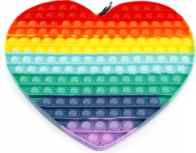 Produktbild von XXL Pop It Herz Fidget Toy - Großes Anti-Stress Spielzeug 30cm - Push Bubble Sensory