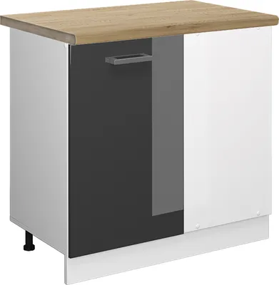 Immagine prodotto di Mobile ad angolo cucina Vicco R-Line Antracite lucido 86 cm , PL Rovere, Model 46301