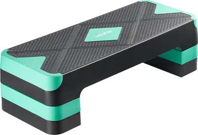Produktbild von VEVOR Aerobic Steppbrett höhenverstellbares Trainingsbrett (10,16-20,32 cm) Stepper Fitness mit 250 kg Tragfähigkeit rutschfeste Oberflächenbank für Heim-Fitnessstudio Cardio-Krafttraining grün