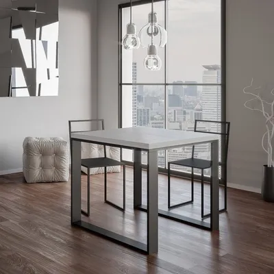 Zdjęcie produktu dla ITAMOBY - Stół rozkładany jak książka 90/180x90 cm Tecno Libra frassino biała rama w kolorze antracytu