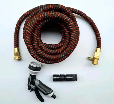 Produktbild von Gartenschlauch flexibel & ausdehnbar bis 15 Meter mit Handbrause (10 Funktionen)