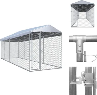 Produktbild von vidaXL Outdoor-Hundezwinger mit Überdachung 760x190x225 cm -  Hundezwinger & -ausläufe