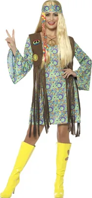 Produktbild von Hippie Flower Kleid Karneval Faschingskostüm Damen Größe: L
